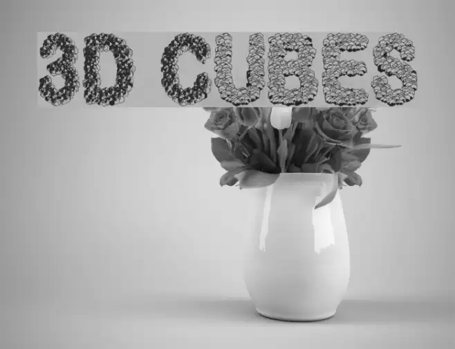 3D Cubes Fonte examples