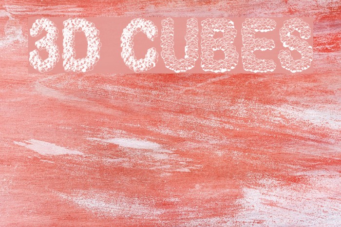 3D Cubes Font examples