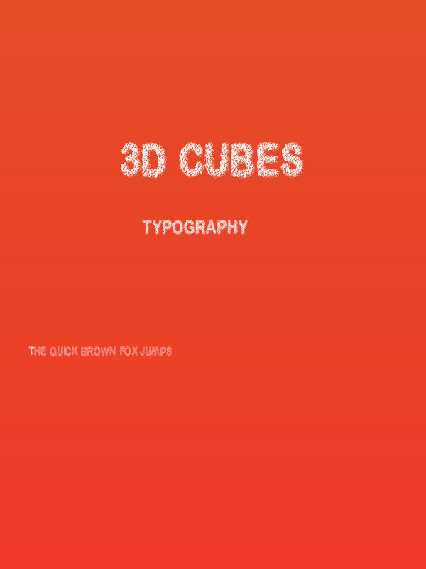 3D Cubes Poster