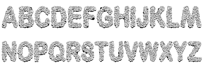 3D Cubes Font LOWERCASE