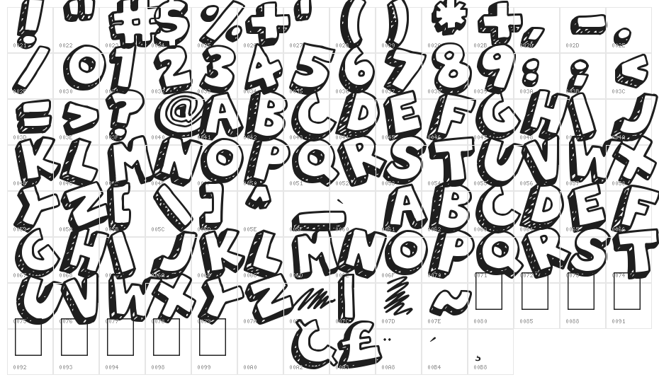 3D Hand Drawns Character Map