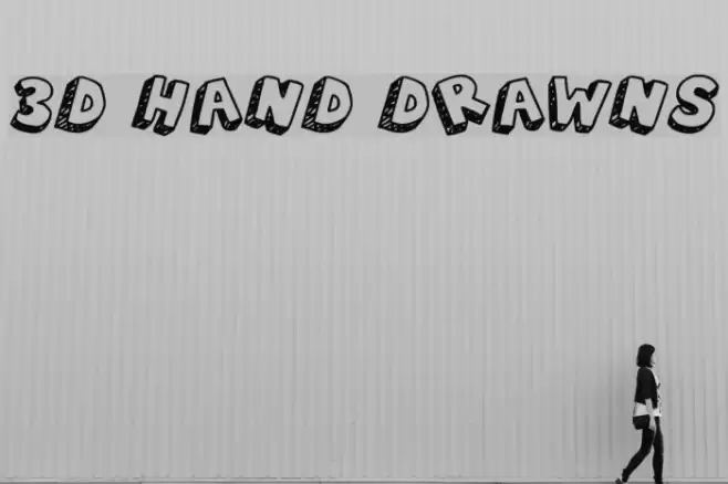 3D Hand Drawns Polices examples