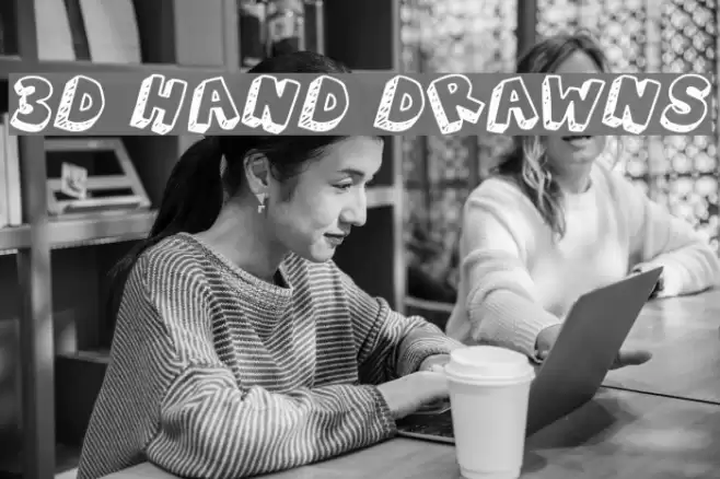 3D Hand Drawns Polices examples