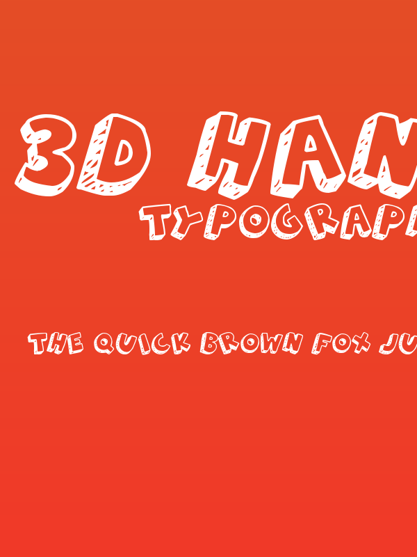3D Hand Drawns Poster
