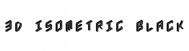 3D Isometric Black  font caratteri gratis