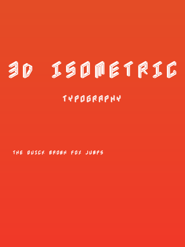 3D Isometric Black Poster