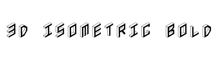 3D Isometric Bold  Frei Schriftart Herunterladen