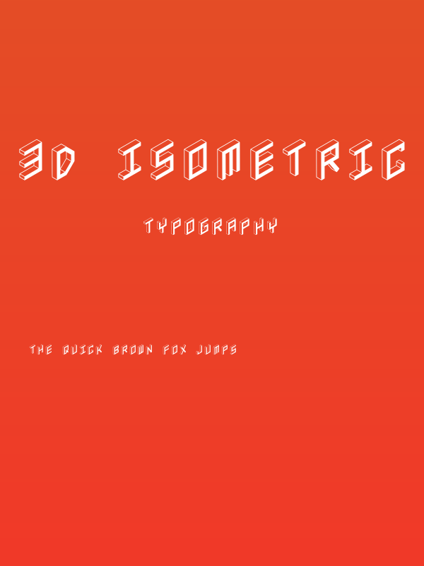 3D Isometric Bold Poster