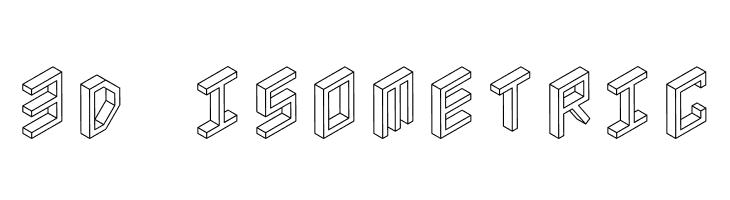 3D Isometric  免费字体下载