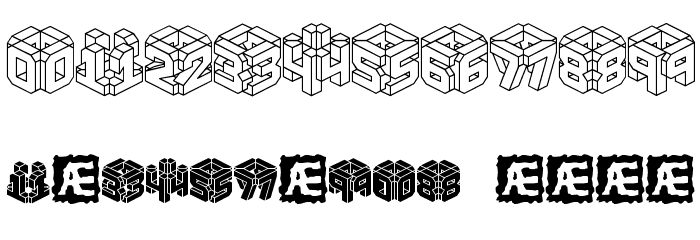 3D LET [BRK] Font OTHER CHARS