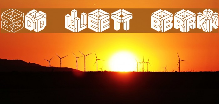 3D LET [BRK] Font examples