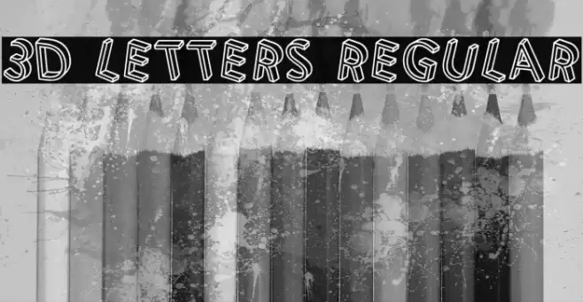 3D Letters Regular Font examples