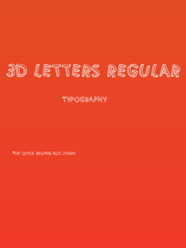 3D Letters Regular Poster