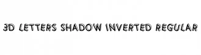 3D Letters Shadow Inverted Regular 