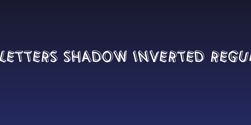 3D Letters Shadow Inverted Regular Social Header