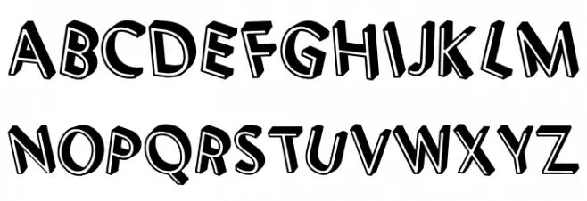 3D Letters Shadow Regular Fonte MAIÚSCULAS