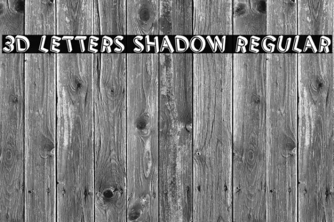 3D Letters Shadow Regular Polices examples