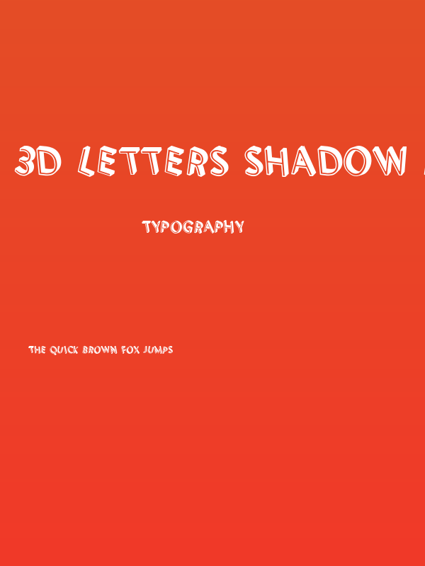 3D Letters Shadow Regular Poster