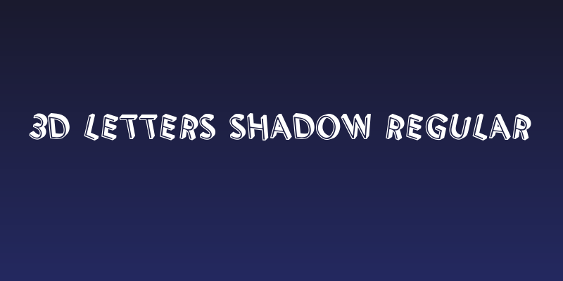 3D Letters Shadow Regular Social Header