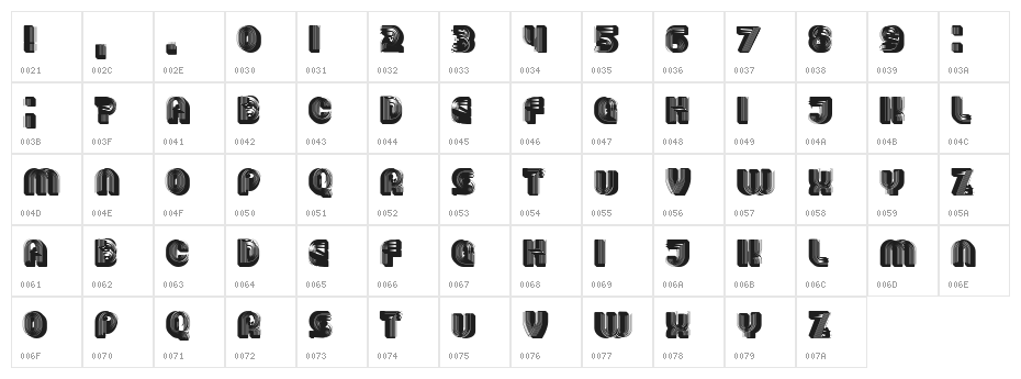 3D Models Regular Character Map