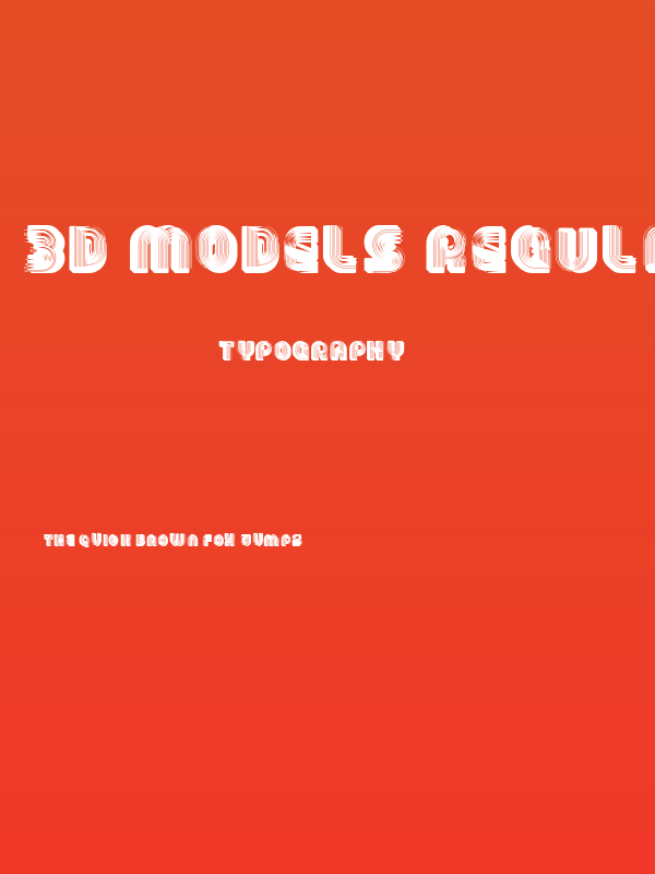 3D Models Regular Poster