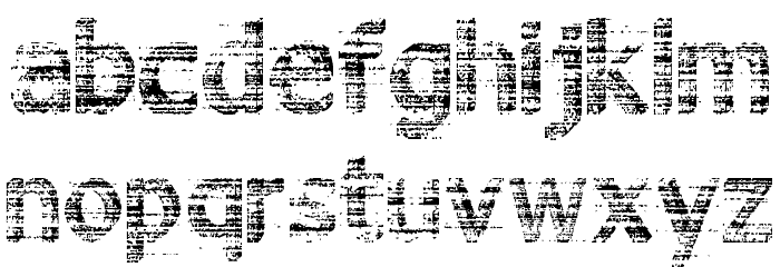 3D Noise Font LOWERCASE