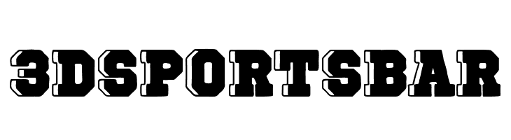 3D Sports Bar  Frei Schriftart Herunterladen