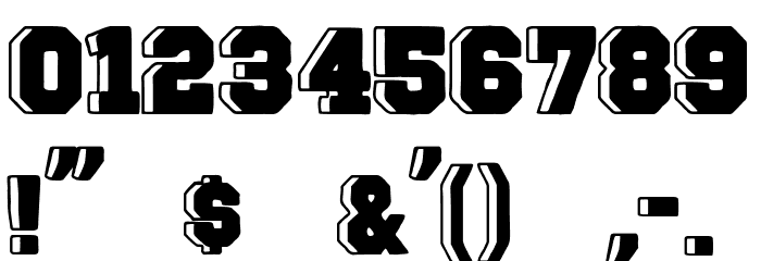 3D Sports Bar Schriftart Anderer Schreiben