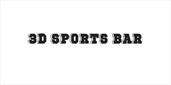 3D Sports Bar Logo