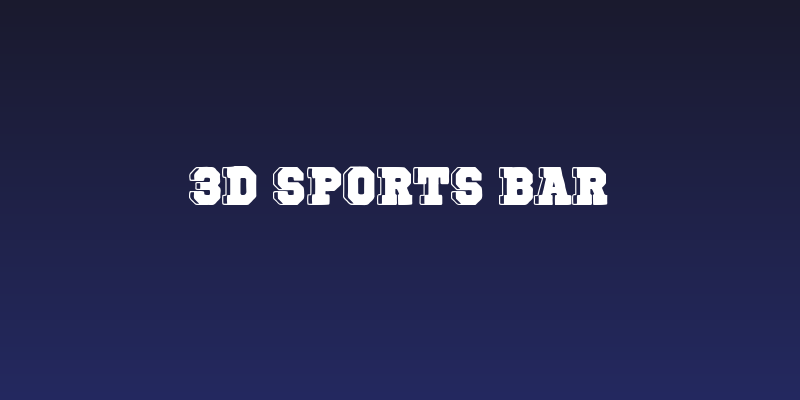 3D Sports Bar Social Header