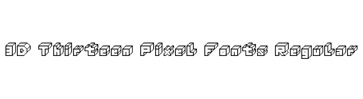 3D Thirteen Pixel Fonts Regular Font