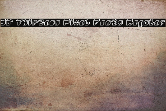 3D Thirteen Pixel Fonts Regular Font examples