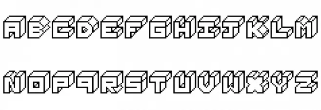 3D Thirteen Pixel Fonts Regular Fonte MAIÚSCULAS