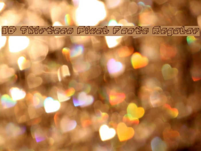 3D Thirteen Pixel Fonts Regular Font examples
