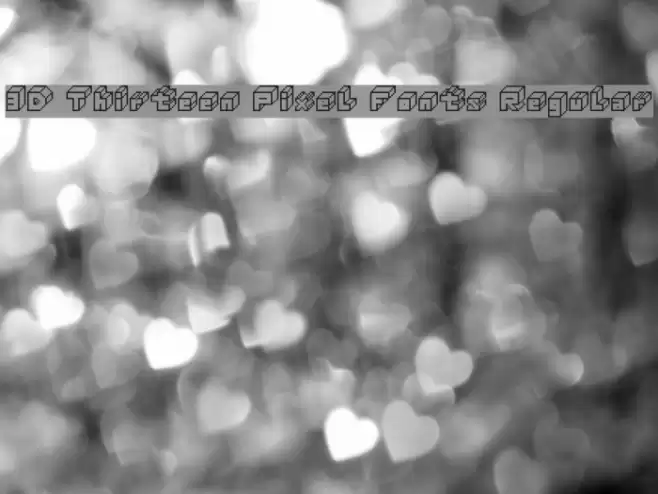 3D Thirteen Pixel Fonts Regular Font examples