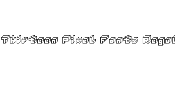 3D Thirteen Pixel Fonts Regular Logo