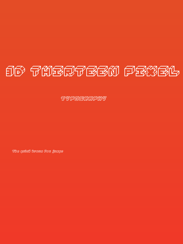 3D Thirteen Pixel Fonts Regular Poster
