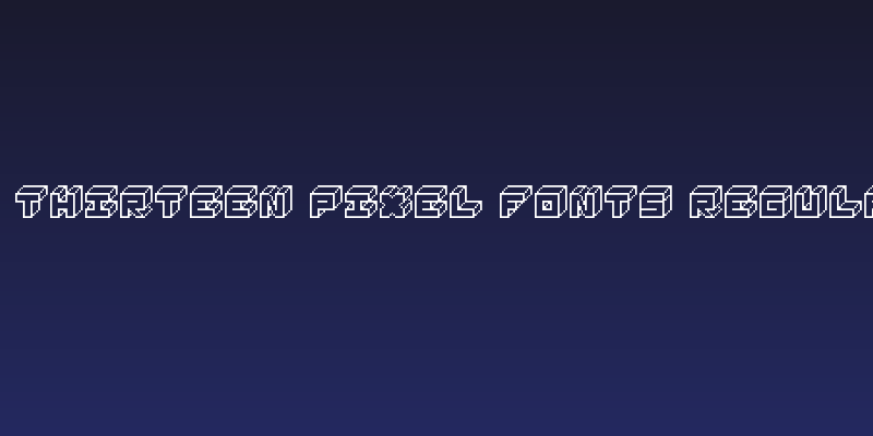 3D Thirteen Pixel Fonts Regular Social Header