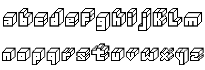 3D Thirteen Pixel Fonts Regular Font Litere mici