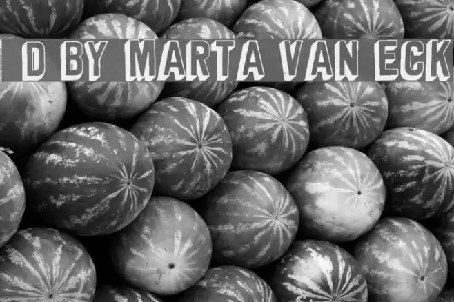 3D by Marta van Eck Font examples