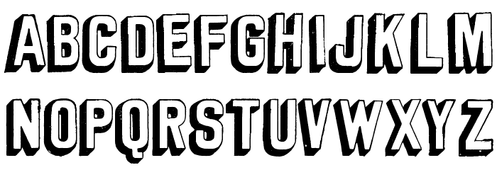 3D by Marta van Eck Font Litere mici