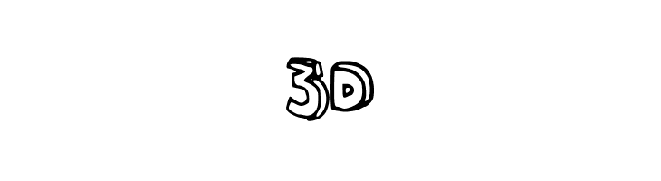 3D  font caratteri gratis