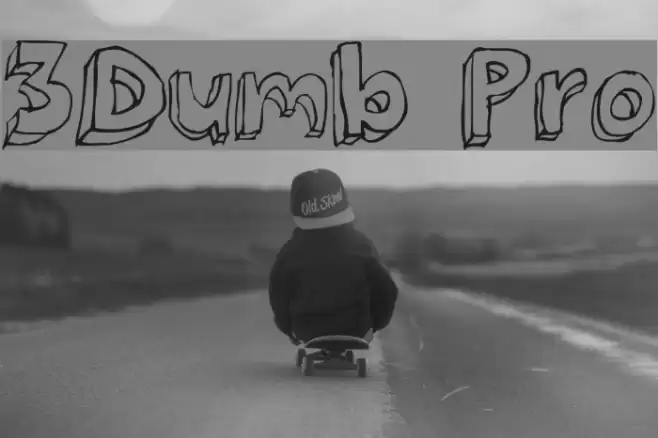 3Dumb Pro Шрифта examples