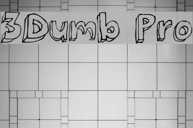 3Dumb Pro Шрифта examples