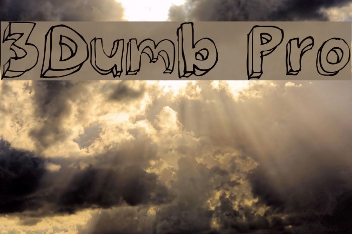 3Dumb Pro Font examples
