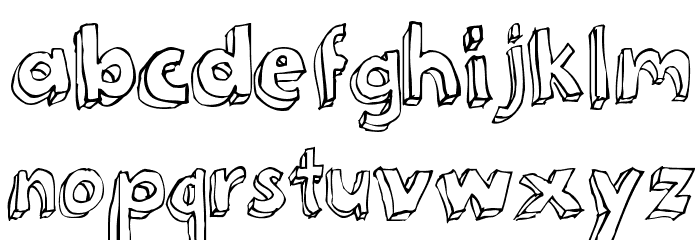 3Dumb Pro Font LOWERCASE