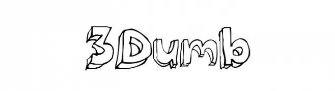 3Dumb  Free Fonts Download