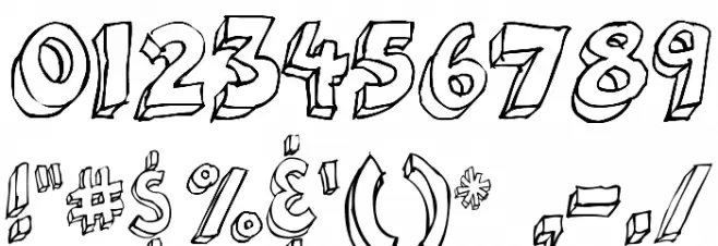 3Dumb Font OTHER CHARS