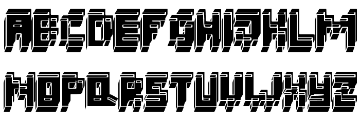 3d fatsche Font LOWERCASE