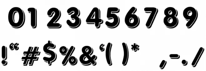 3d Font Alte caractere